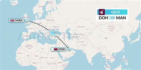 QR23 Flight Status Qatar Airways: Doha to Manchester (QTR23).